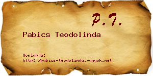 Pabics Teodolinda névjegykártya